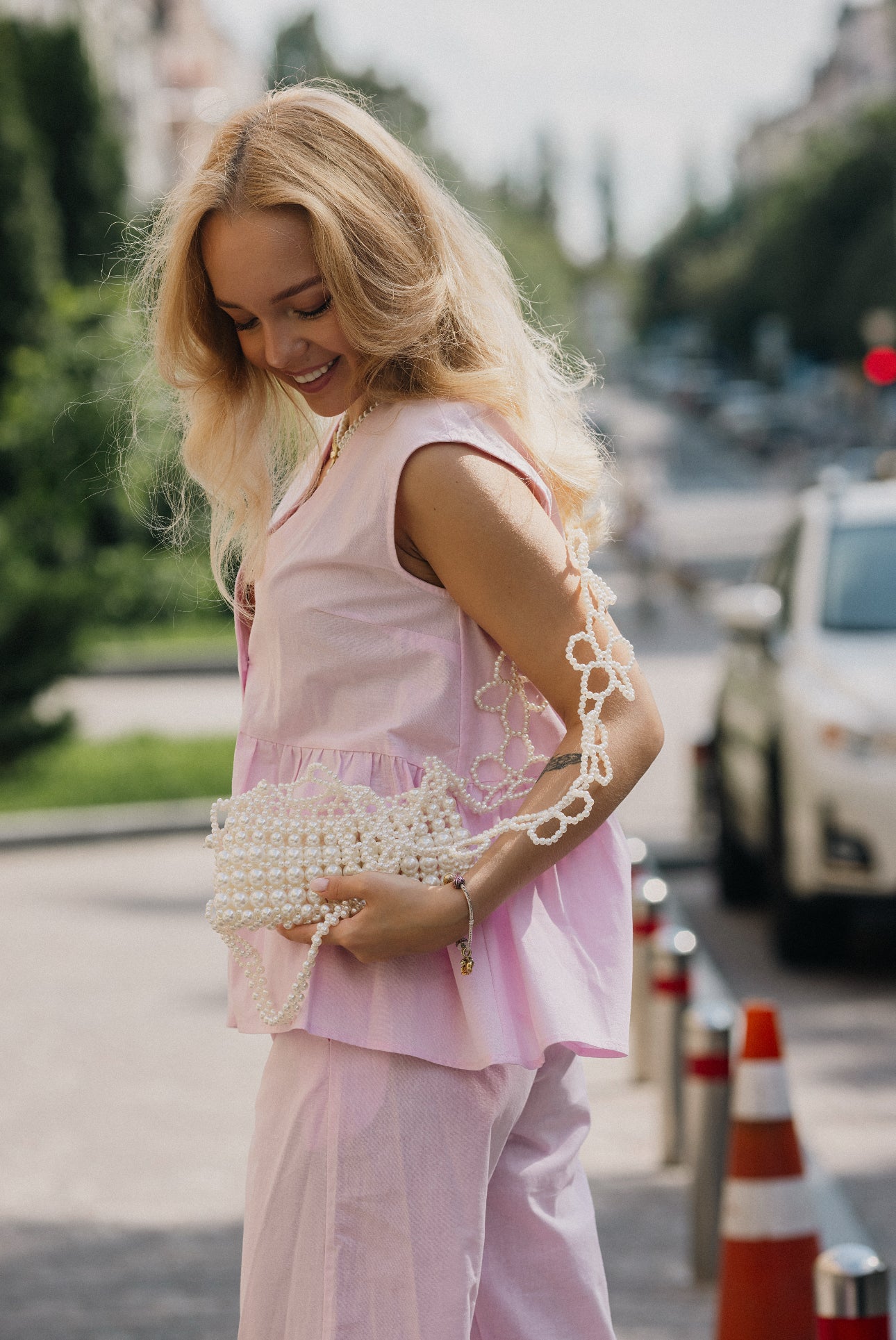 Blush Peach Cotton Set