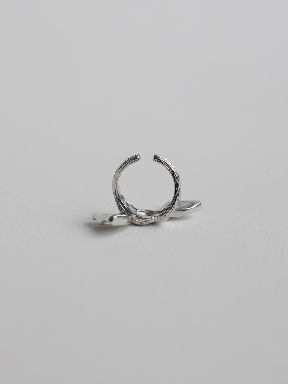 Silver Bow Knot Ring