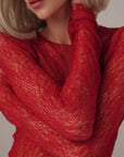 Scarlet Veil Lace Top