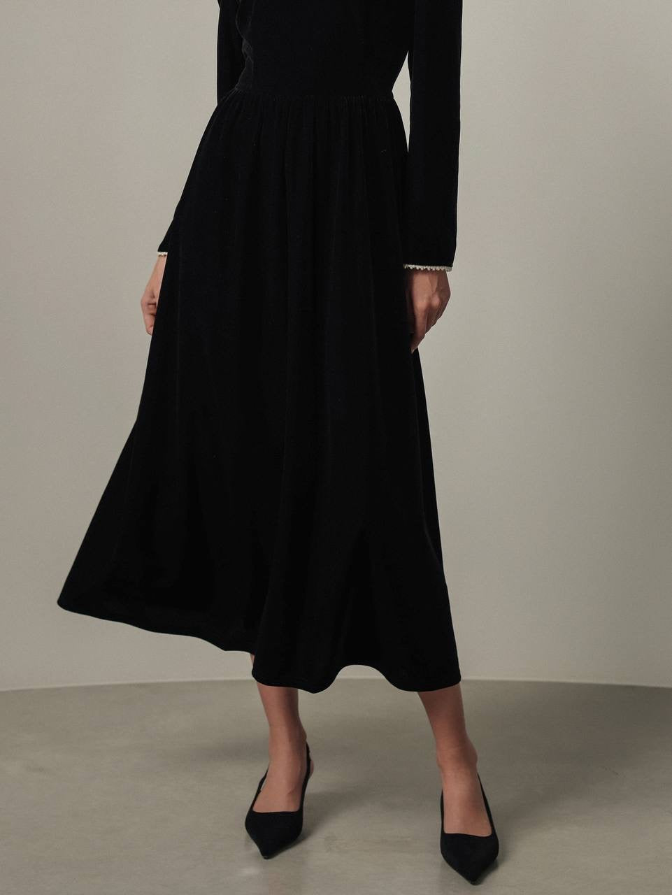 Midnight Garden Velvet Dress