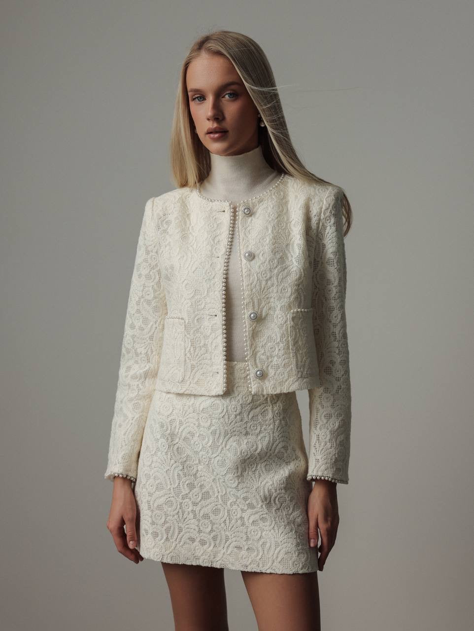 Cream Turtleneck Knit