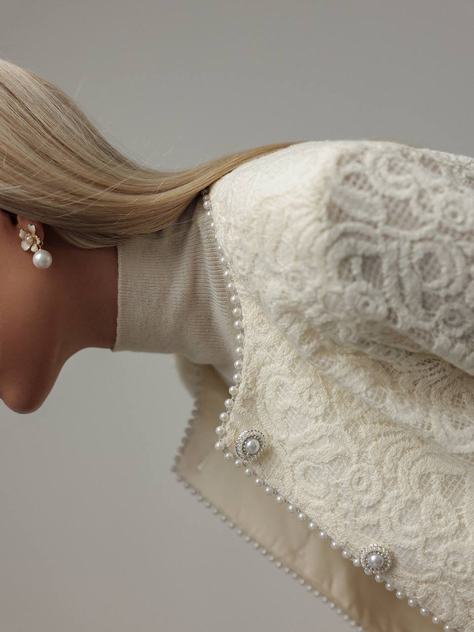 Cream Turtleneck Knit