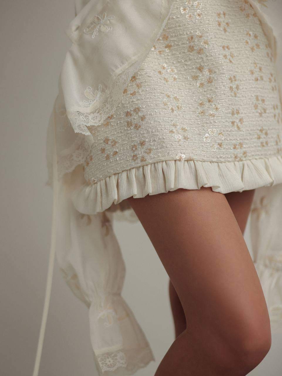 Embellished Mini Skirt
