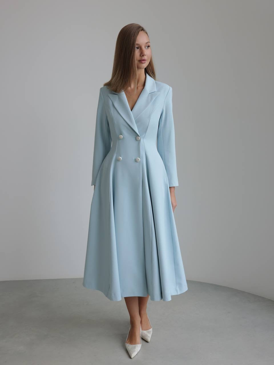 Powder Blue Midi Dress