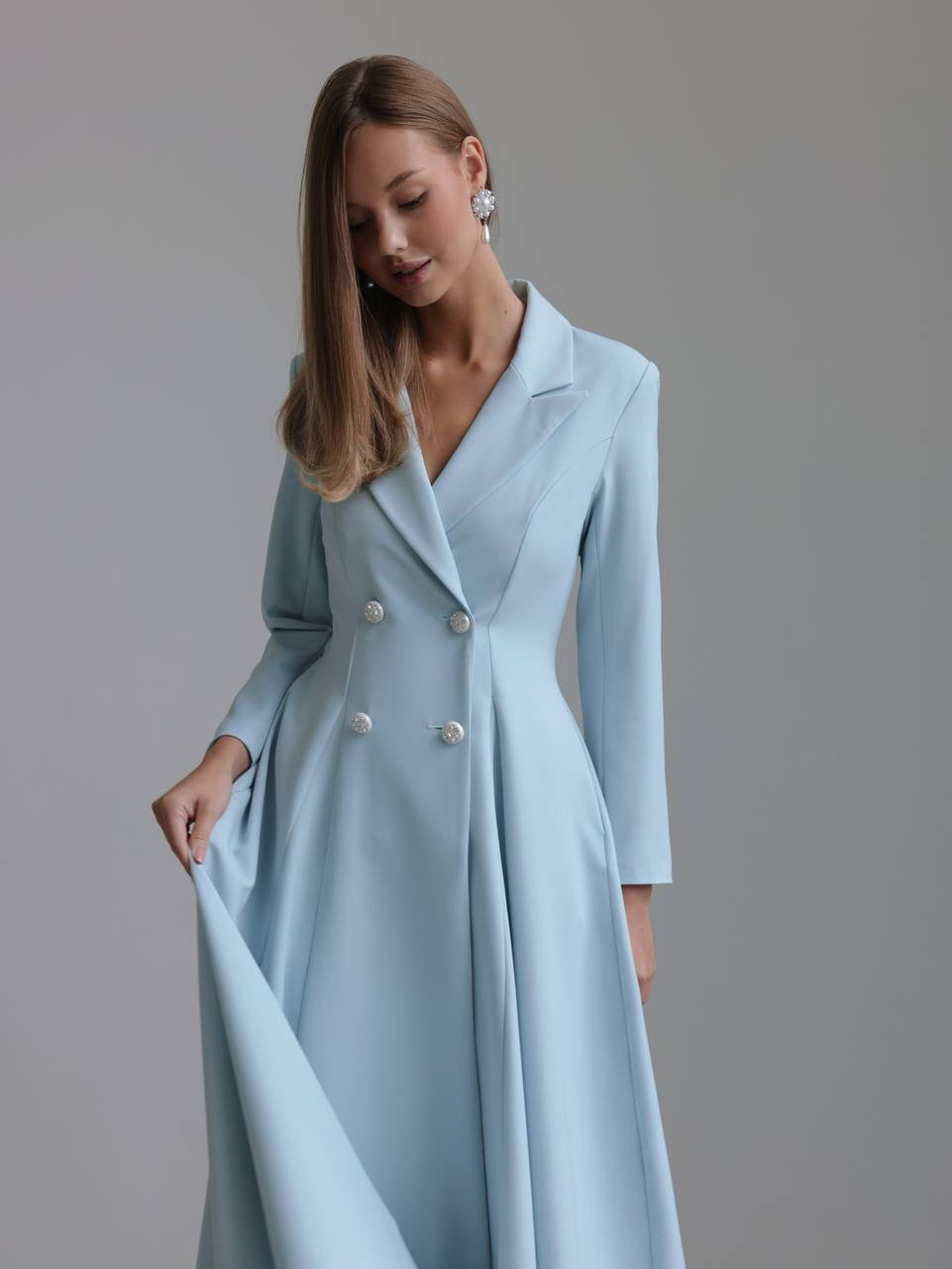 Powder Blue Midi Dress