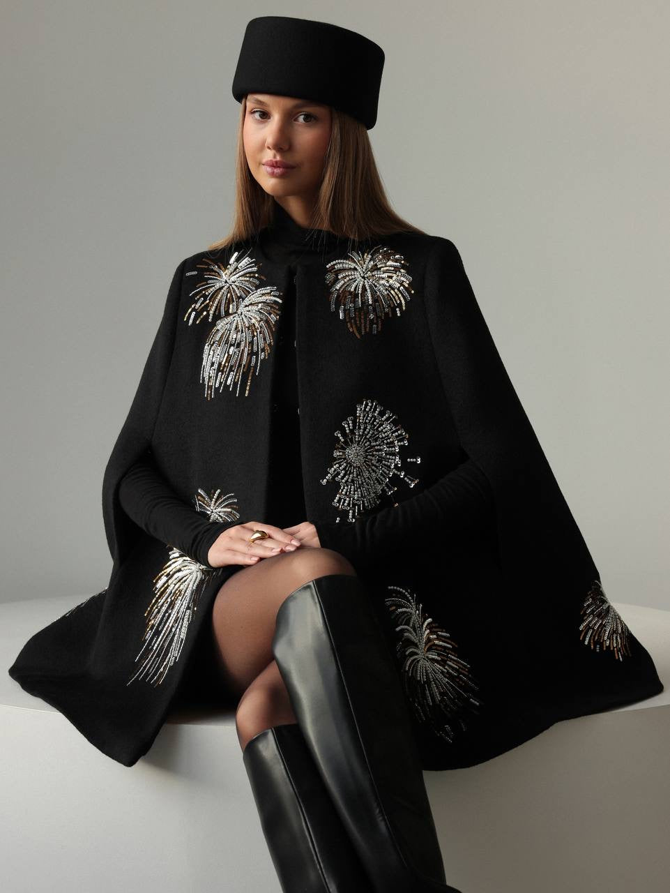 Midnight Celebration Embellished Cape