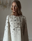 Embellished White Cape