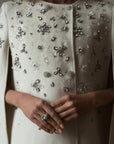 Embellished White Cape