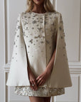 Embellished White Cape