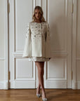 Embellished White Cape