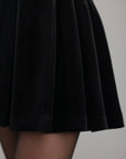 Mini Black Velvet Skirt