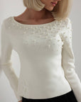 Pearl-Embellished Sweater