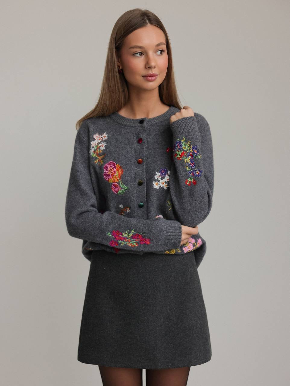 Charcoal Grey Mini Skirt