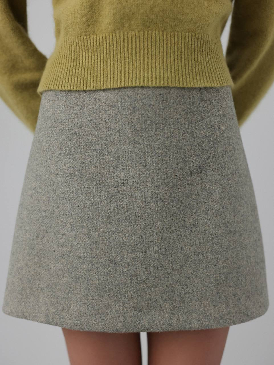Textured Wool Mini Skirt