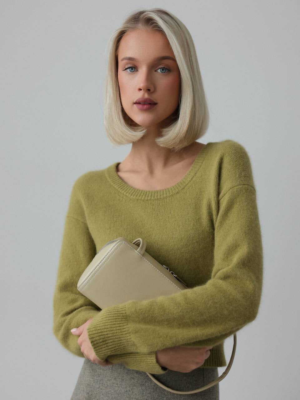 Textured Wool Mini Skirt