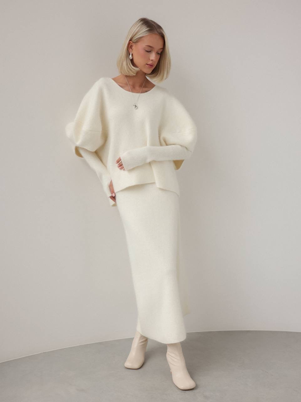Oversized Ivory Wool Sweater