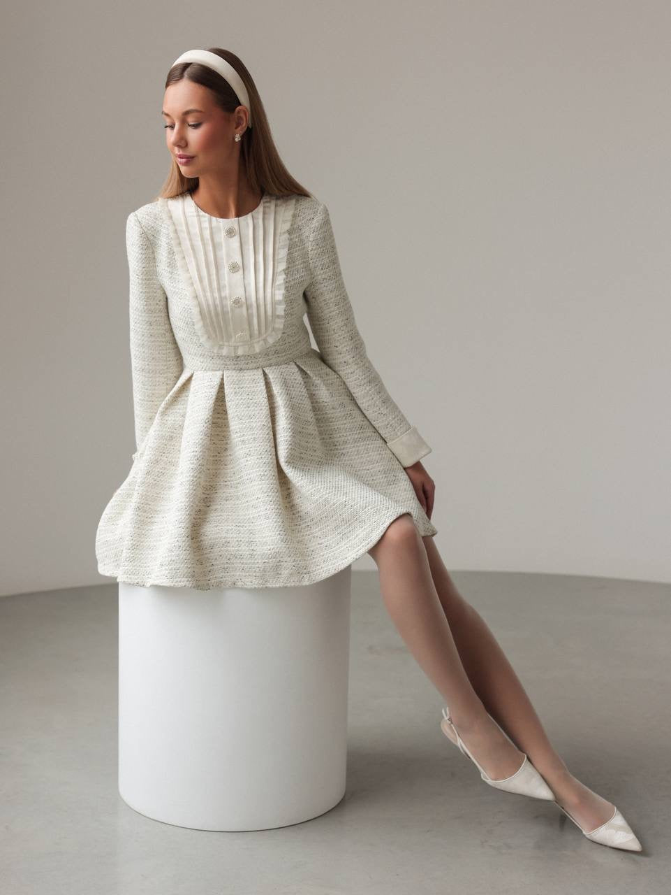 Timeless Elegance Tweed Dress