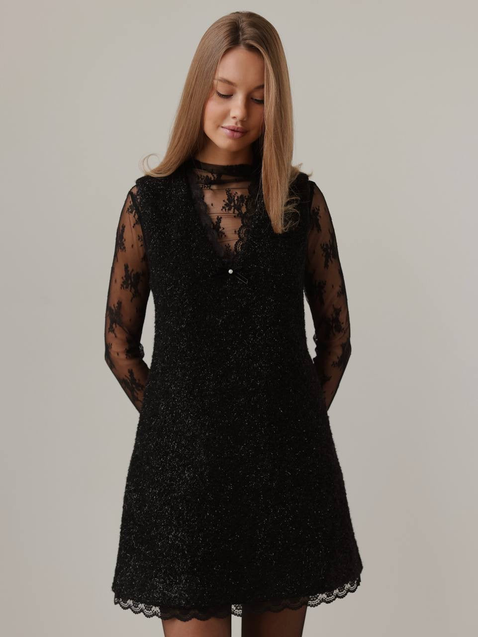 Sophisticated Black Lace Dress