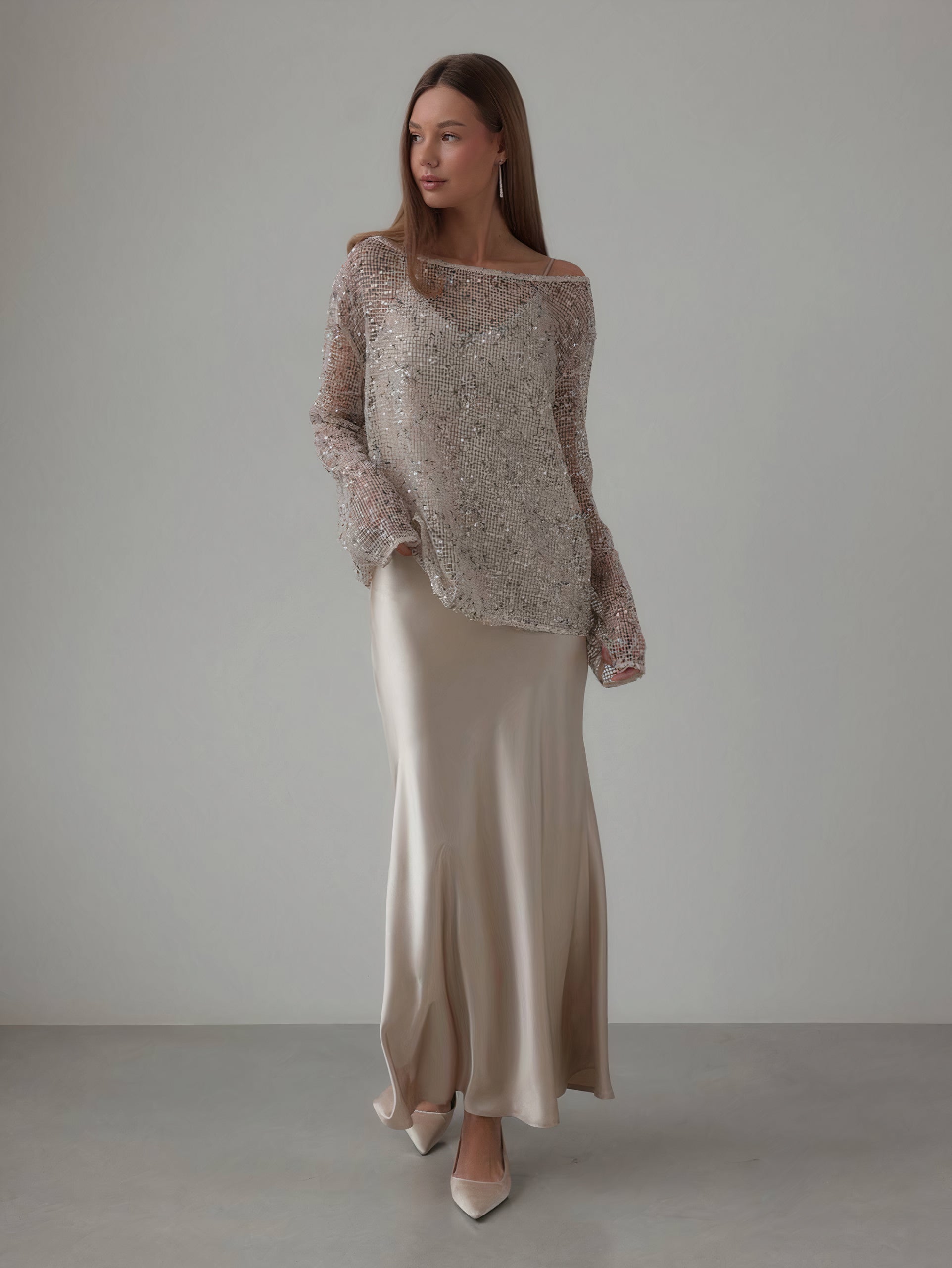 Shimmering Elegance Sequin Blouse