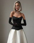 White Satin Midi Skirt