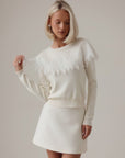 Chic Minimalist Textured Mini Skirt
