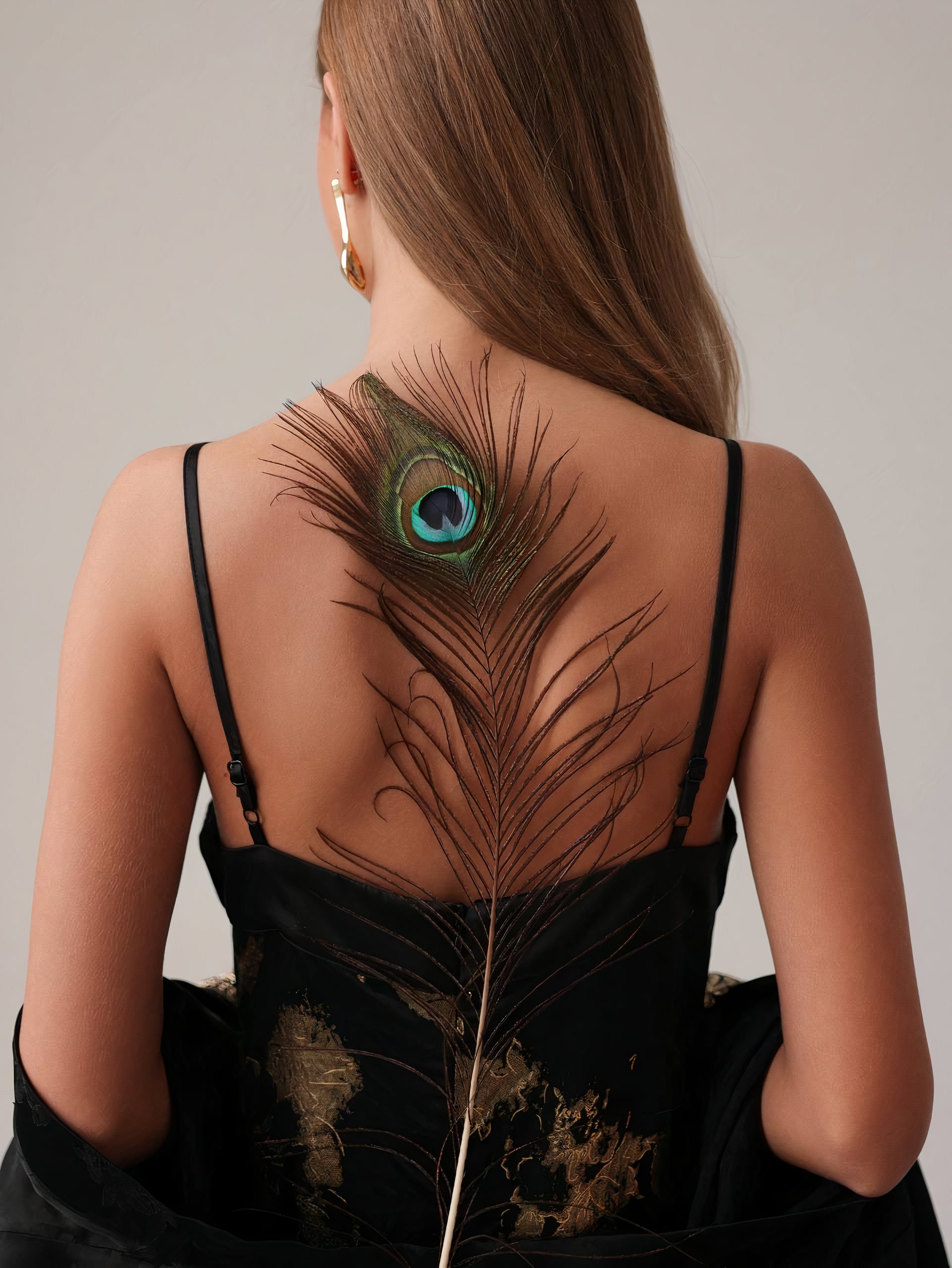 Embroidered Black Kimono