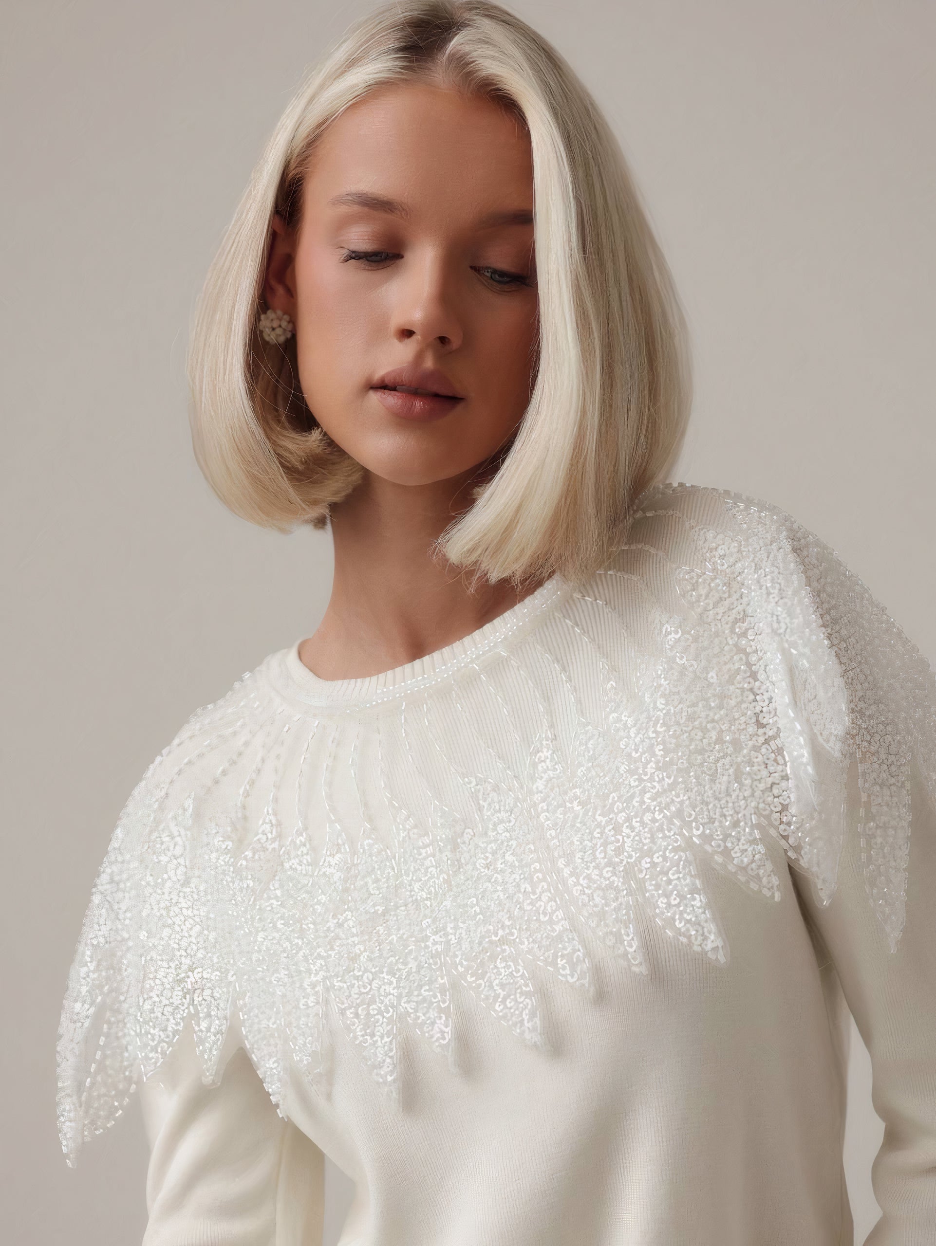 Sparkling Elegance Embellished Sweater