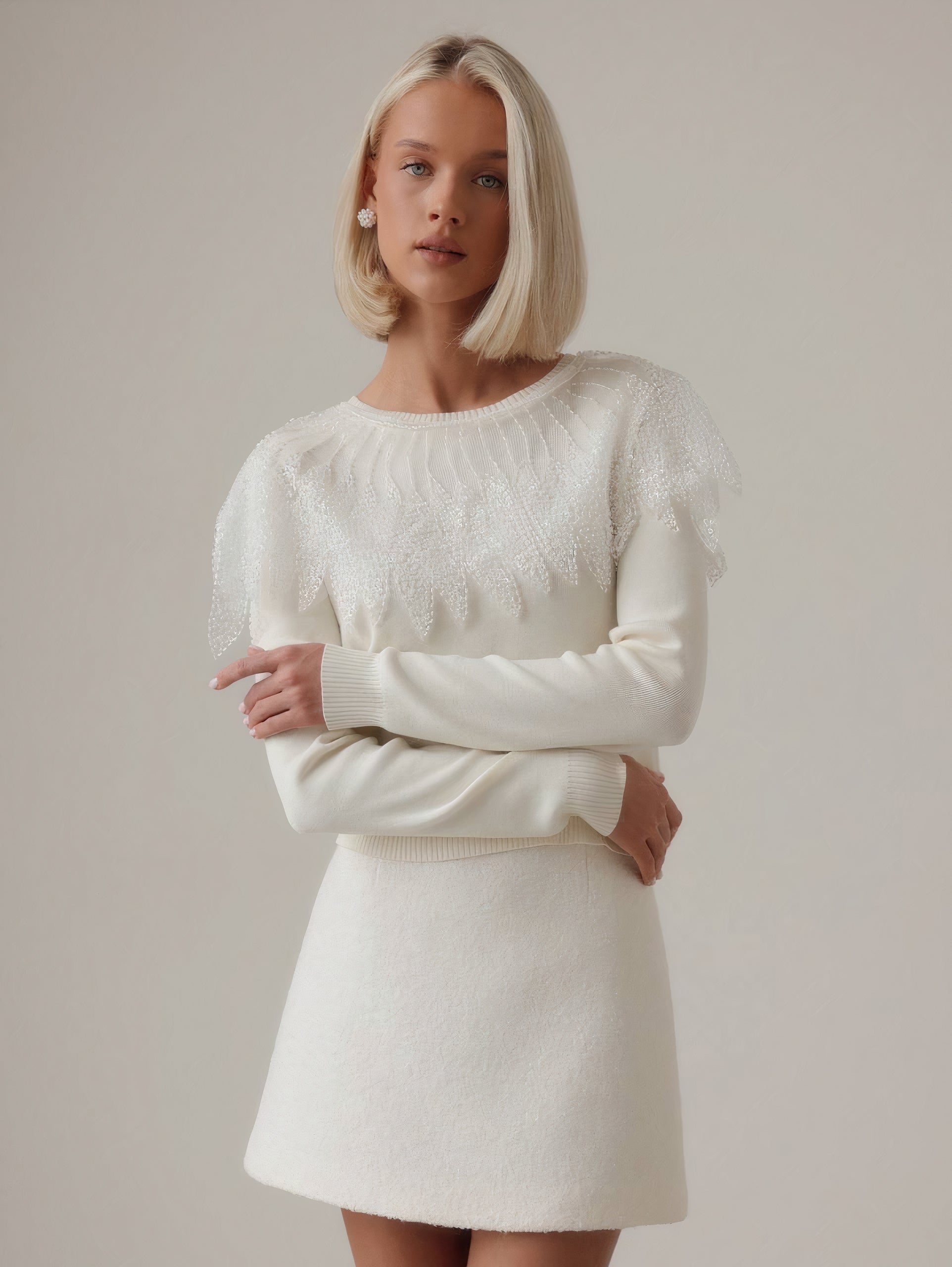 Sparkling Elegance Embellished Sweater