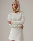 Chic Minimalist Textured Mini Skirt