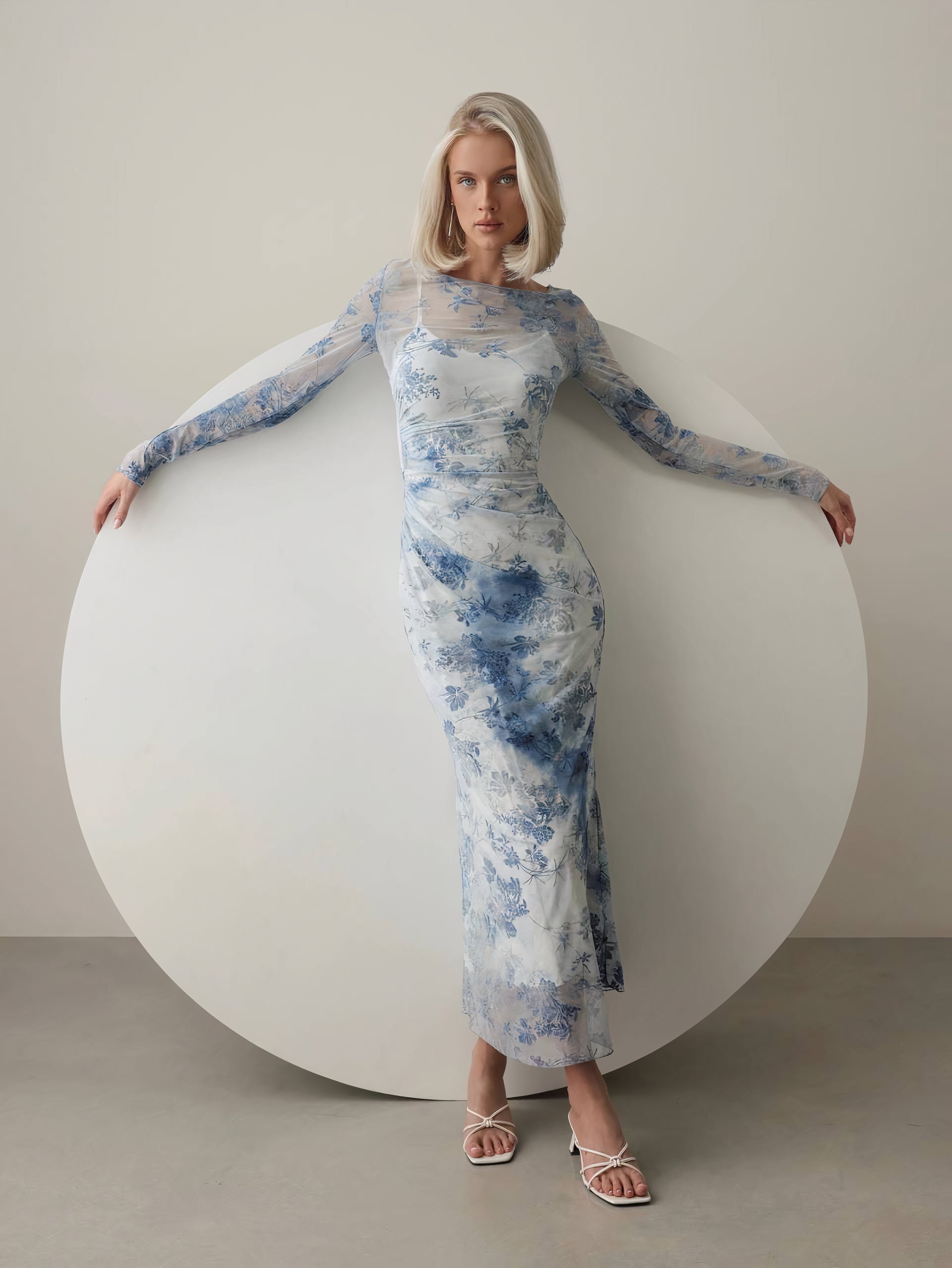 Blue Mist Mesh Dress