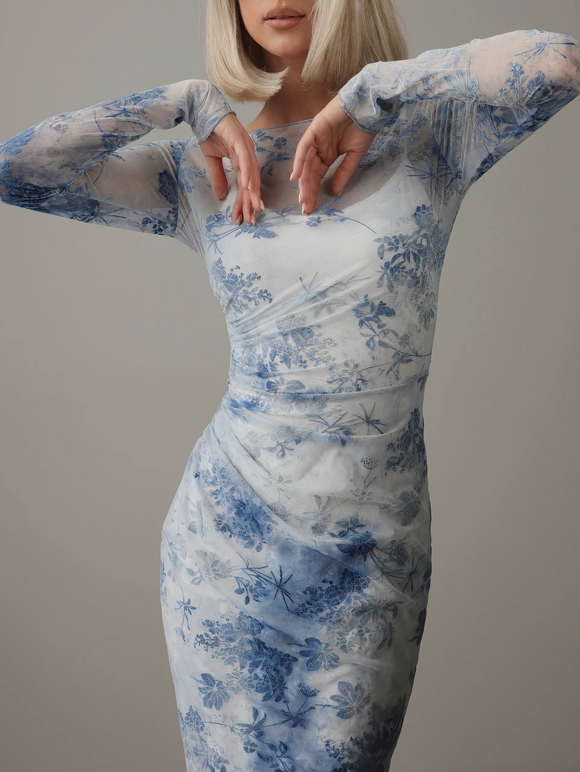 Blue Mist Mesh Dress