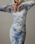 Blue Mist Mesh Dress