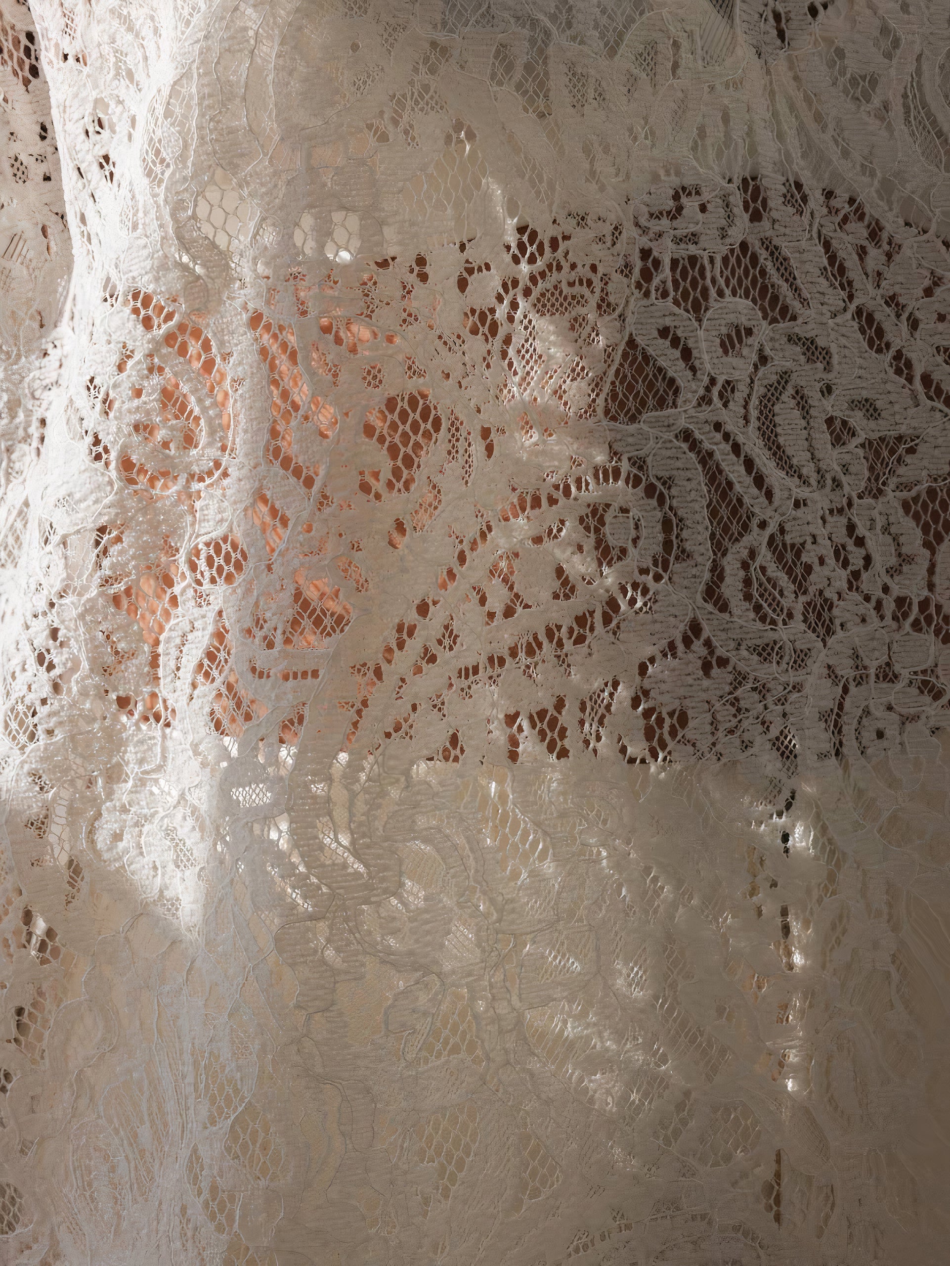 Ivory Draped Lace Top
