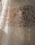 Ivory Draped Lace Top