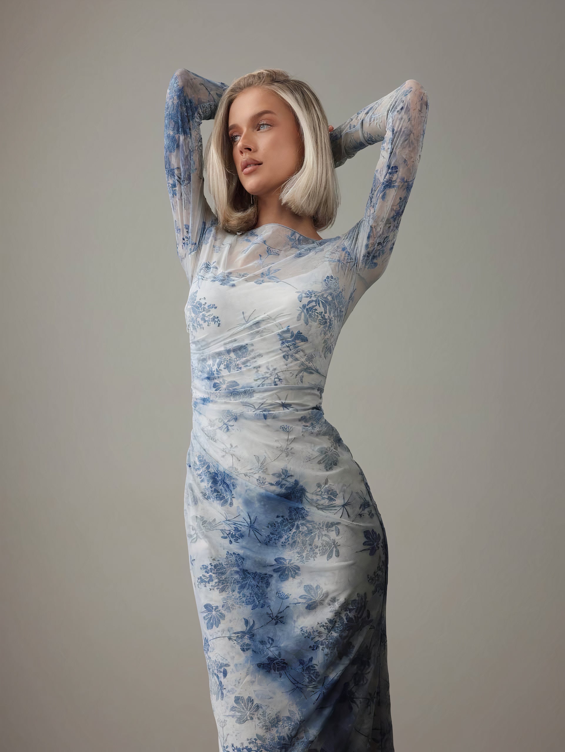 Blue Mist Mesh Dress