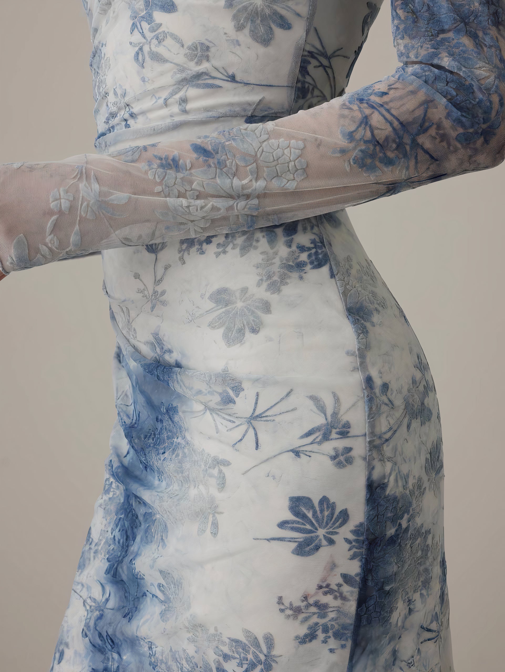 Blue Mist Mesh Dress