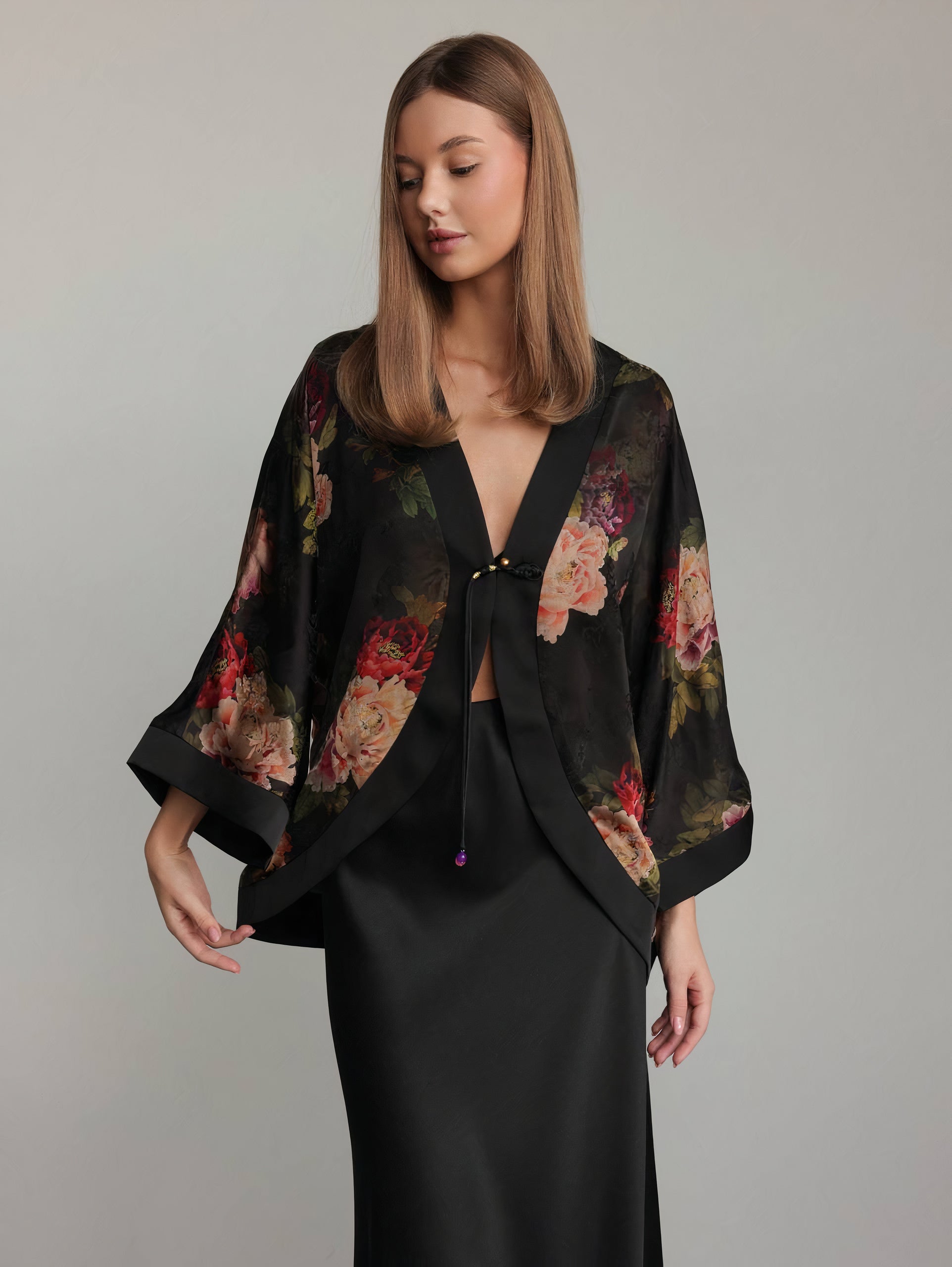 Midnight Bloom Kimono