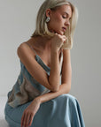 Blue Marble Spaghetti Strap Cami