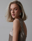 Metallic Satin Slip Dress