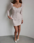 Pearl Bouclé Peplum Set