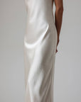 Champagne Satin Slip Dress