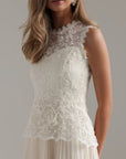 Chantilly Lace Peplum Midi Dress