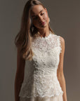 Chantilly Lace Peplum Midi Dress