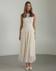Chantilly Lace Peplum Midi Dress