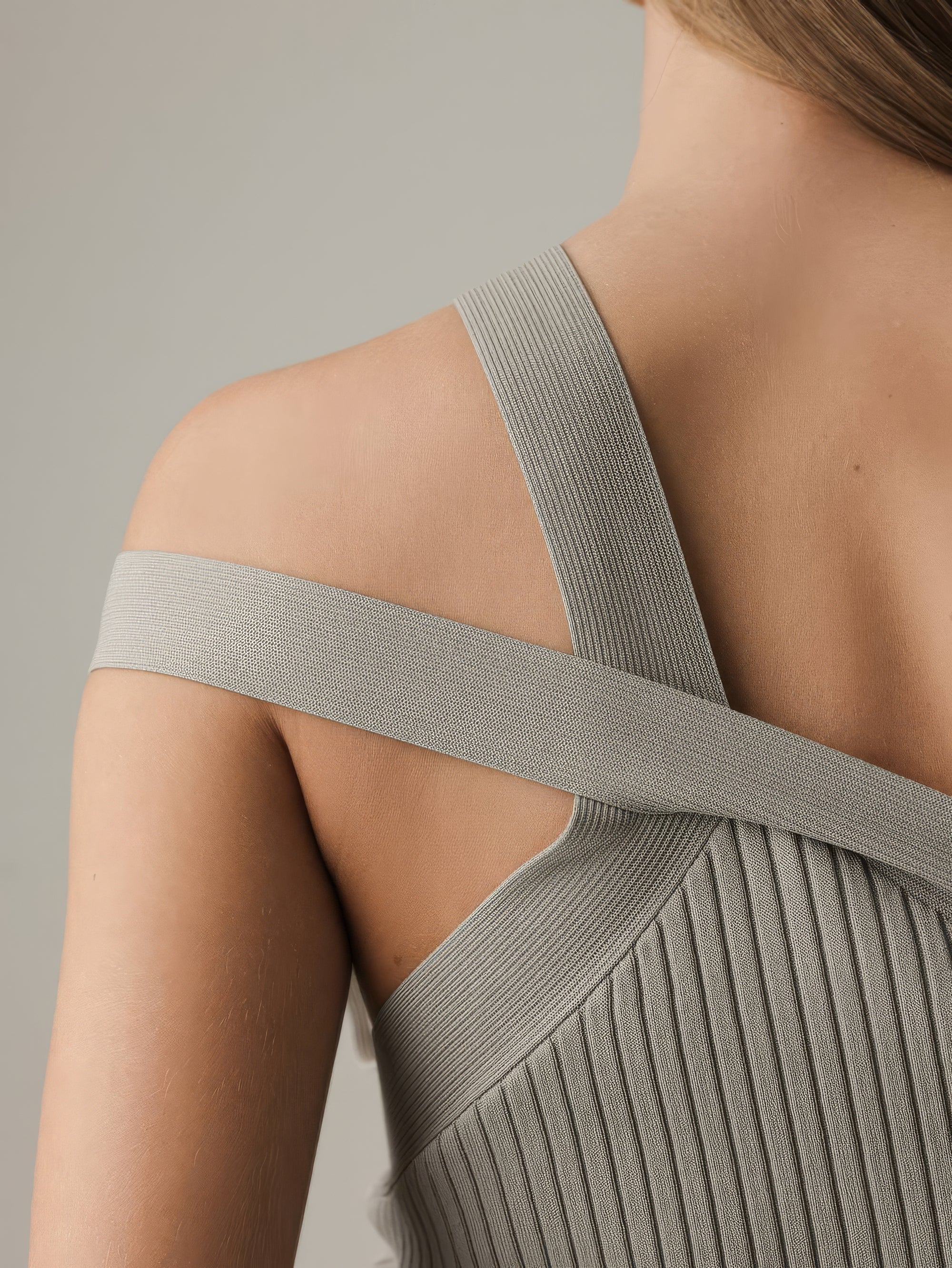 Drape Detail Black Tank Top