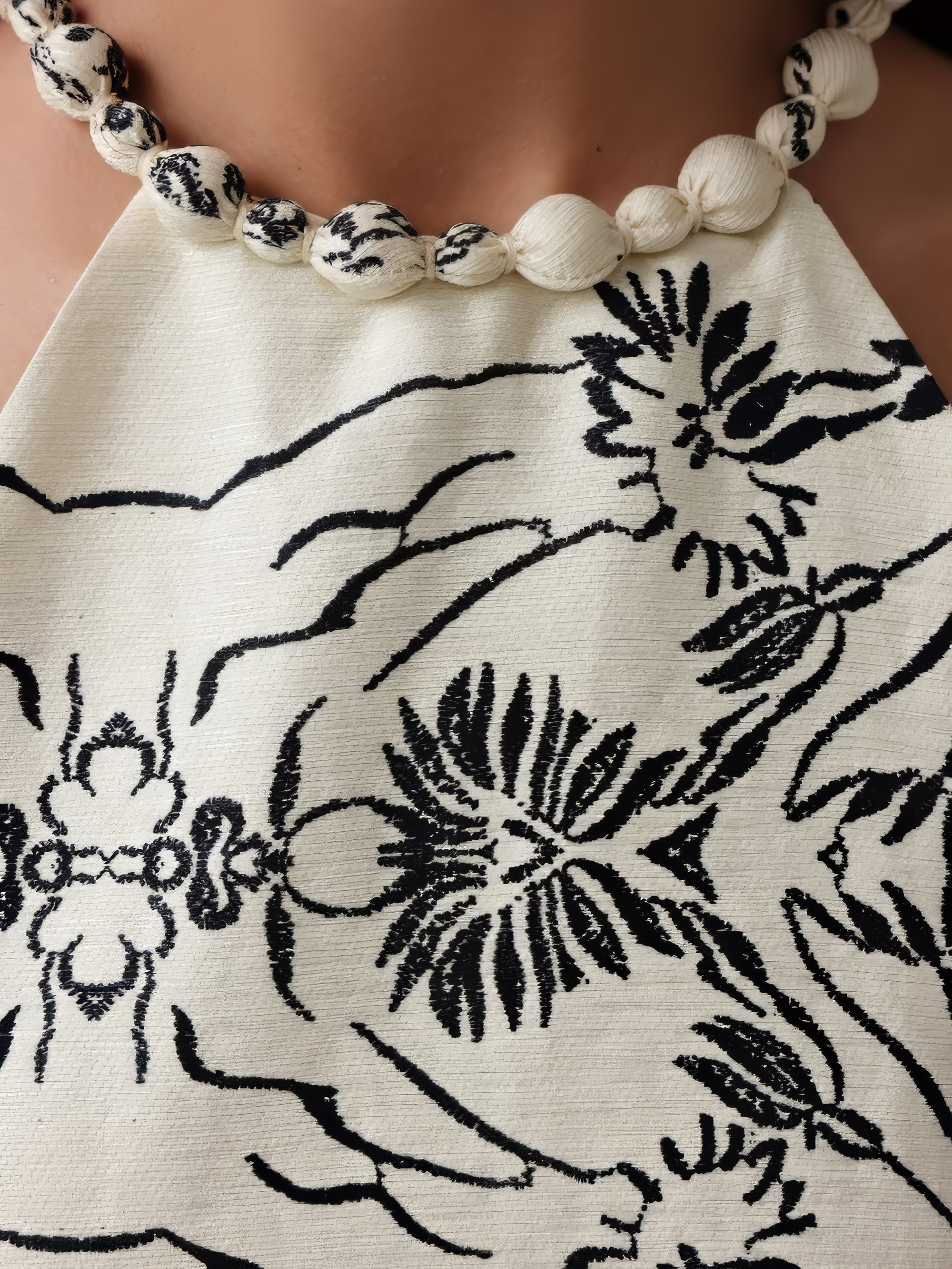 Drape Detail Beige Halter Neck Maxi Dress