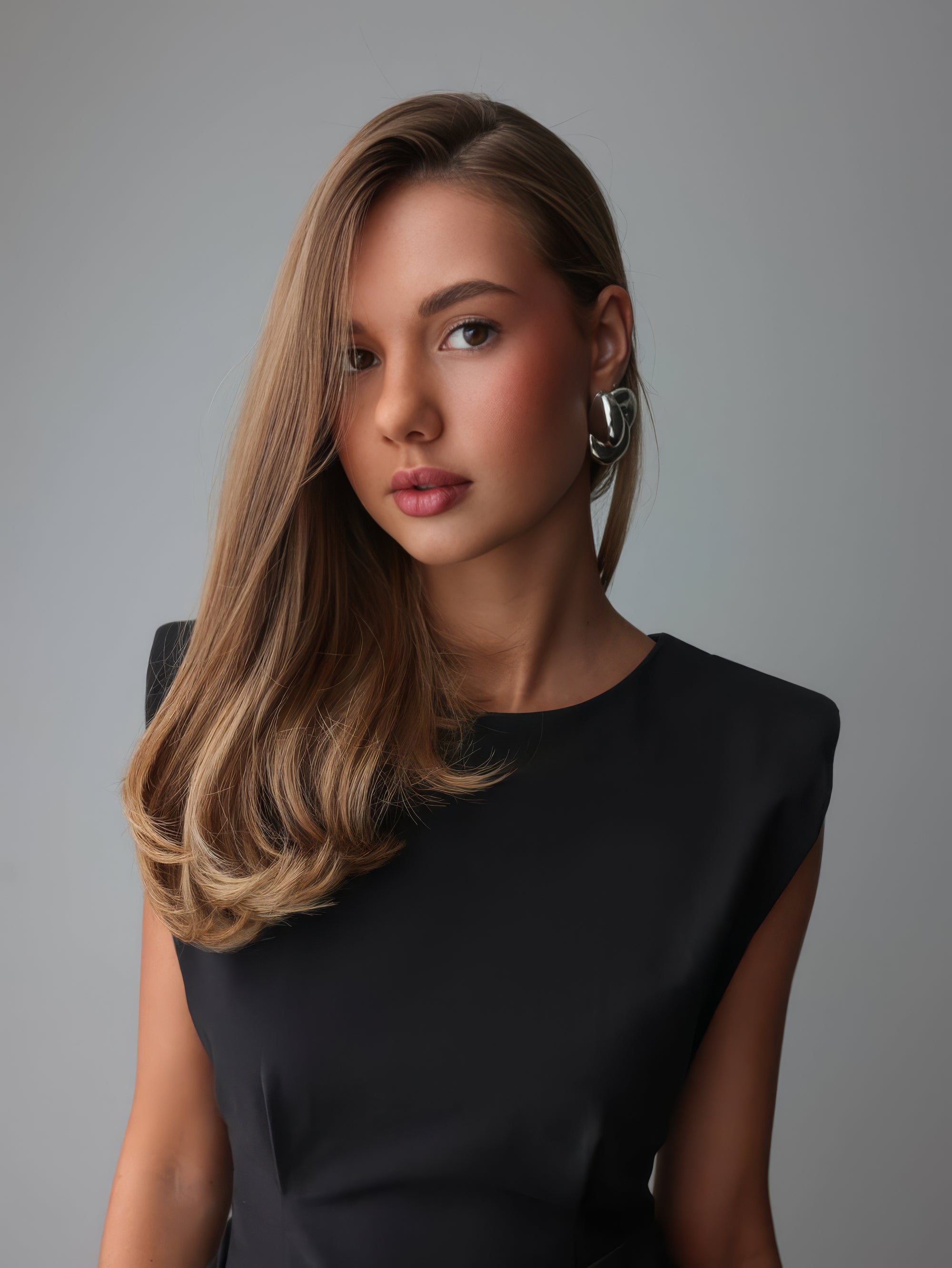 Noble Black Long Sleeve Mini Dress