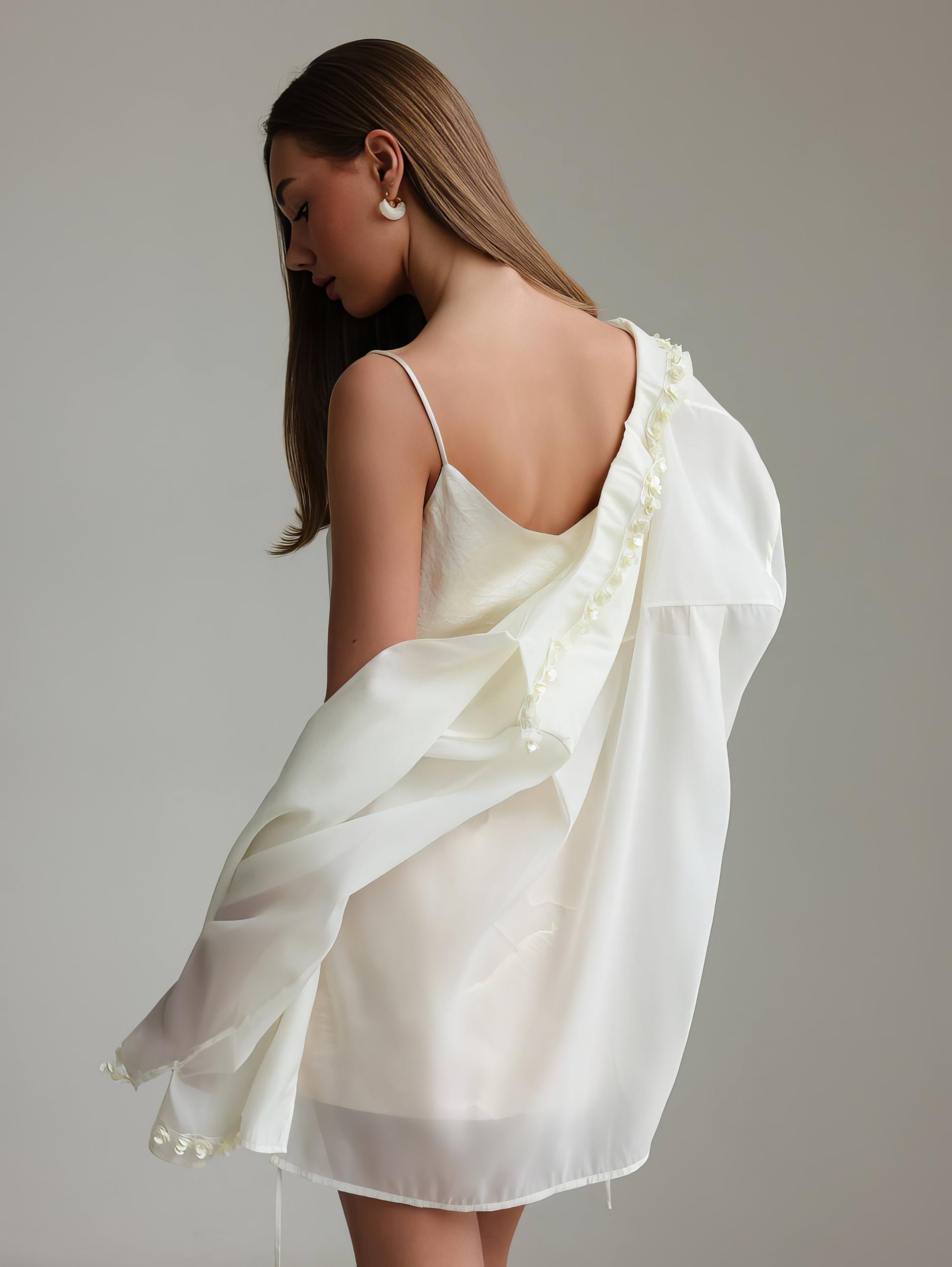 Hand-Crafted Scalloped Ecru Jacket