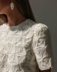 Fluid White Straight Cut Midi Skirt