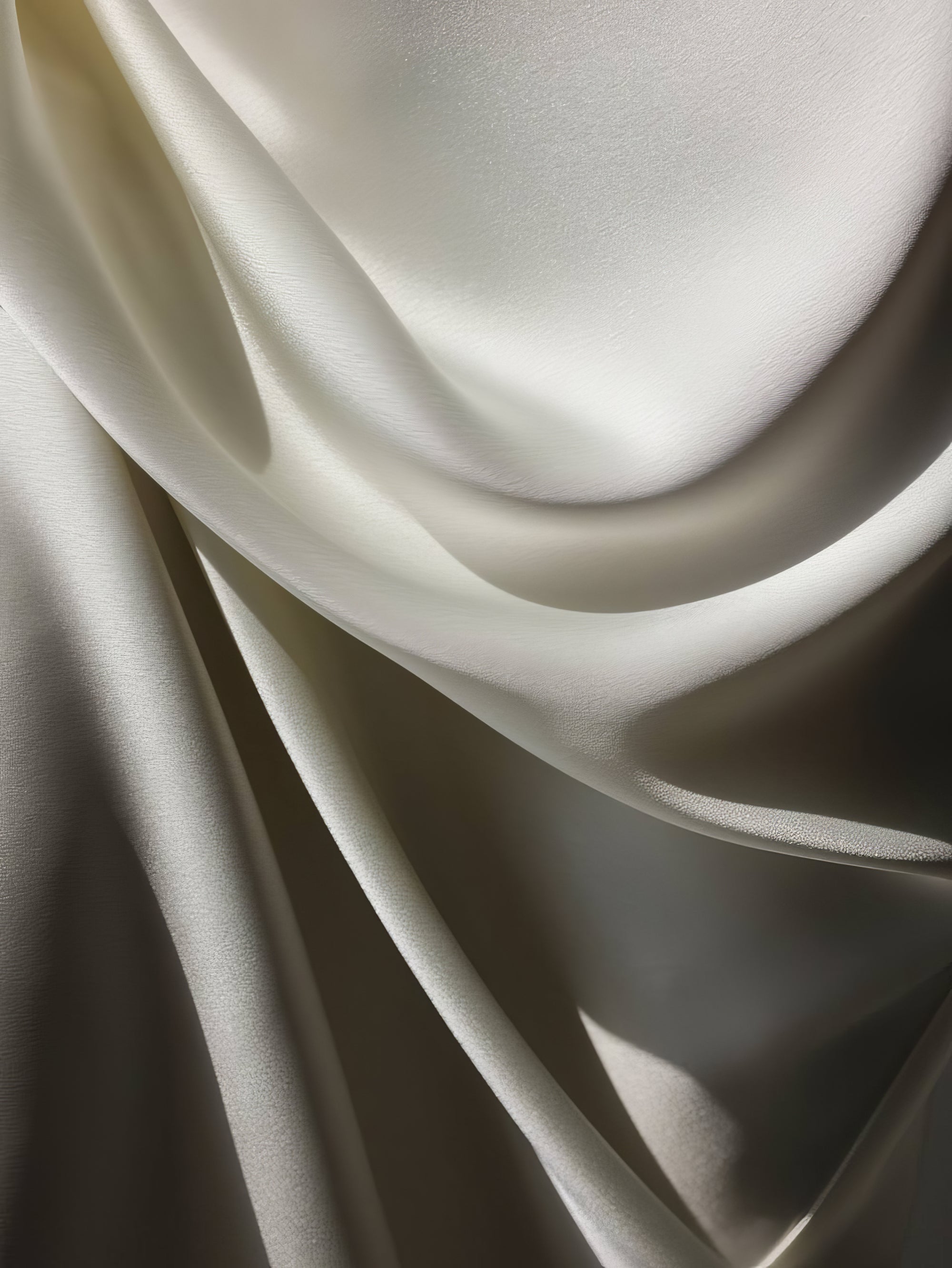 Fluid White Straight Cut Midi Skirt